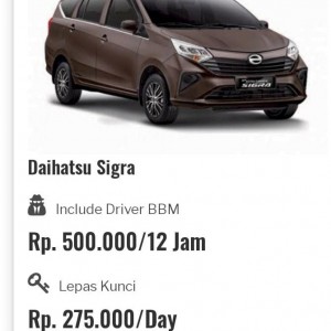 Rental Daihatsu Sigra  Jogja