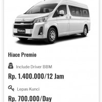 Rental hiace Premio Jogja